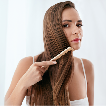 Oil Treated Neem Bamboo Shampoo Comb – Gentle, Sustainable Care!