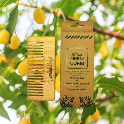 Oil Treated Neem Bamboo Shampoo Comb – Gentle, Sustainable Care!